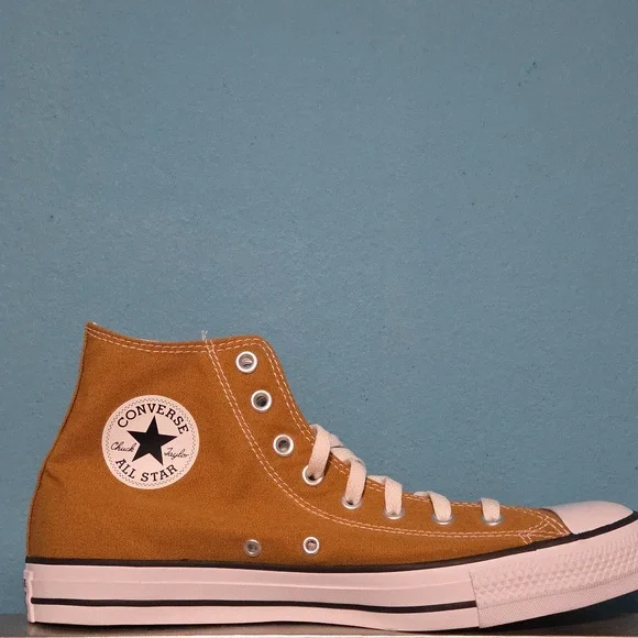 Converse Chuck Taylor All Star Hi Canvas Sneaker 'Wheat/White' A09971C Mustard - Picture 12 of 14